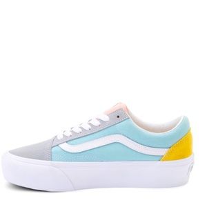 Vans Old Skool Platform Skate Shoe - Pastel Color-Block